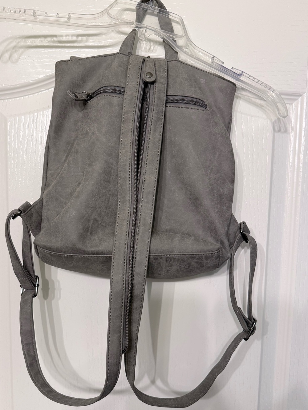 Gray Casual Backpack/ Purse - Picture 3 of 7